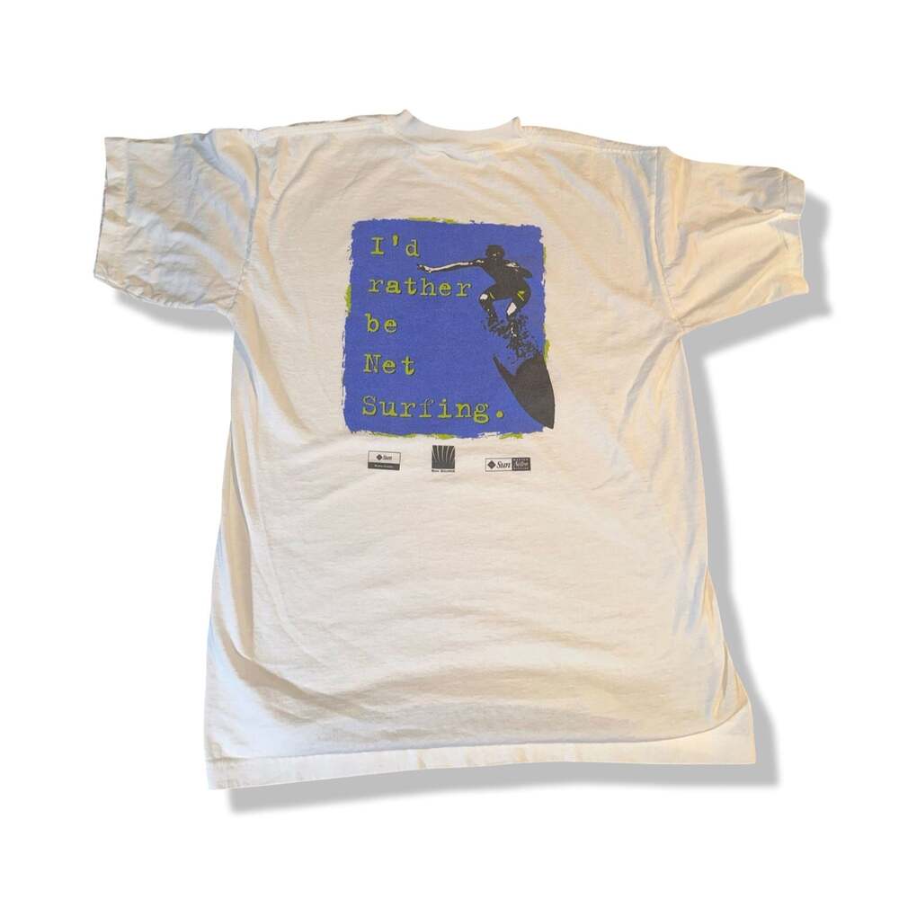 Vintage Merisel I'd Rather Be Net Surfing Promo Single Stitch T-Shirt